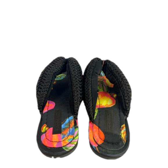 Farm Rio Cashew Crochet Puffy Flip Flop Size 6 NWOT - Picture 6 of 11